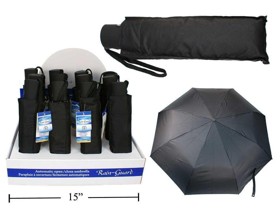 PRÉSENTOIR PARAPLUIE AUTOMATIQUE AVEC POCHETTE NOIR(E10-5)