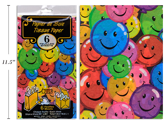 PAPIER DE SOIE SOURIRE 6 FEUILLES (D4-3)