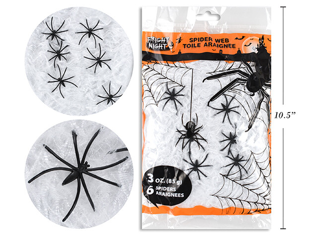 TOILE D ARAIGNEE 3OZ AVEC 6 ARIAGNEE (HW)(RW)