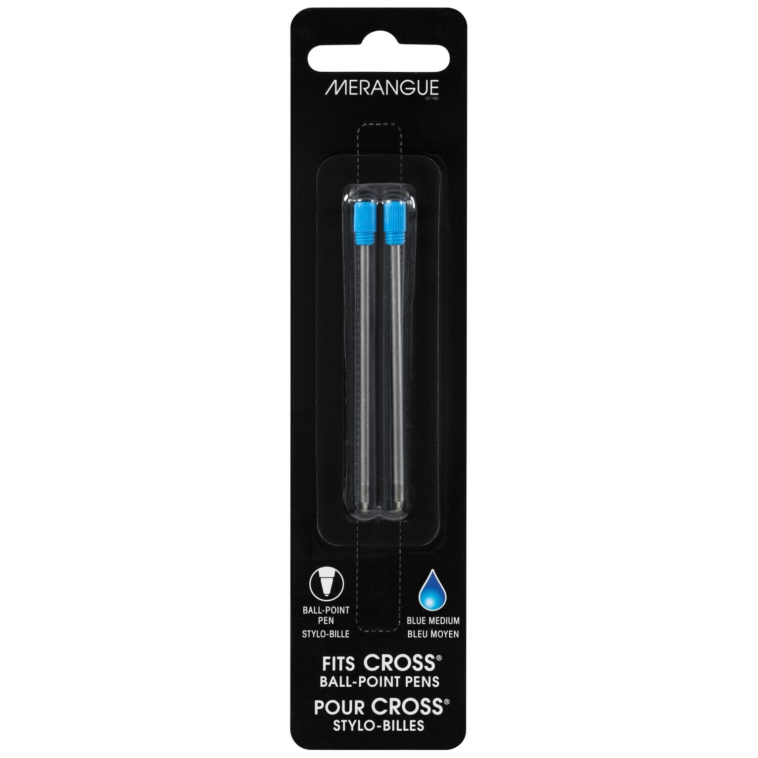 RECHARGE POUR STYLO BILLE CROSS MOYEN  NOIR(I1-3)