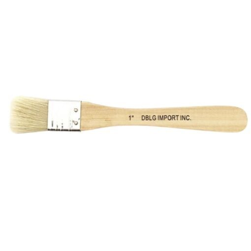 PINCEAU  en poils naturels blancs, 1″ de large(RW)