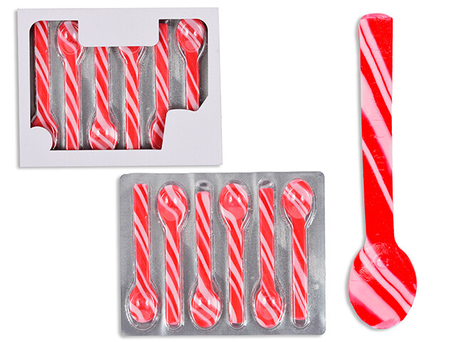 CUILLERE EN CANNE DE NOEL A LA MENTHE 6MCX  (XM)