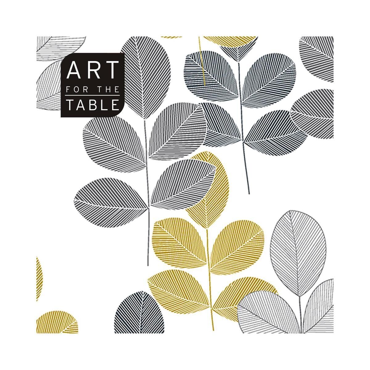 SERVIETTE DE TABLE (20) 13X13 FEUILLES(D3-3)