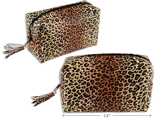 SAC A COSMETIQUE 7.4 X 3.4 X 4.3 PO LEOPARD(E2-5)