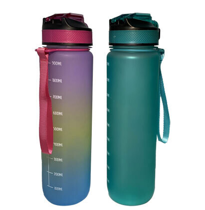 BOUTEILLE D EAU GRADER 900ML OMBRÉ 2 ASST. (M5-3)