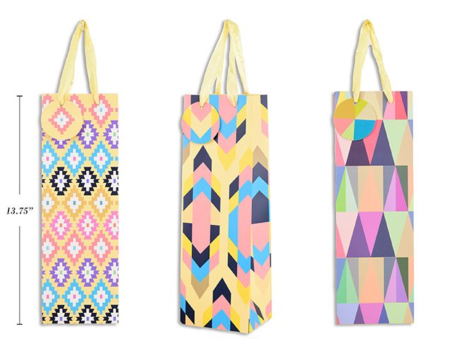 SAC CADEAU GEOMETRIQUE A VIN 12x35 (C1-7)