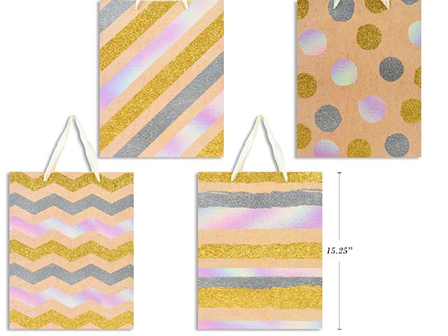 SAC CADEAU SERIE OR JUMBO 12x16 PLUS RESISTANT (C1-6)