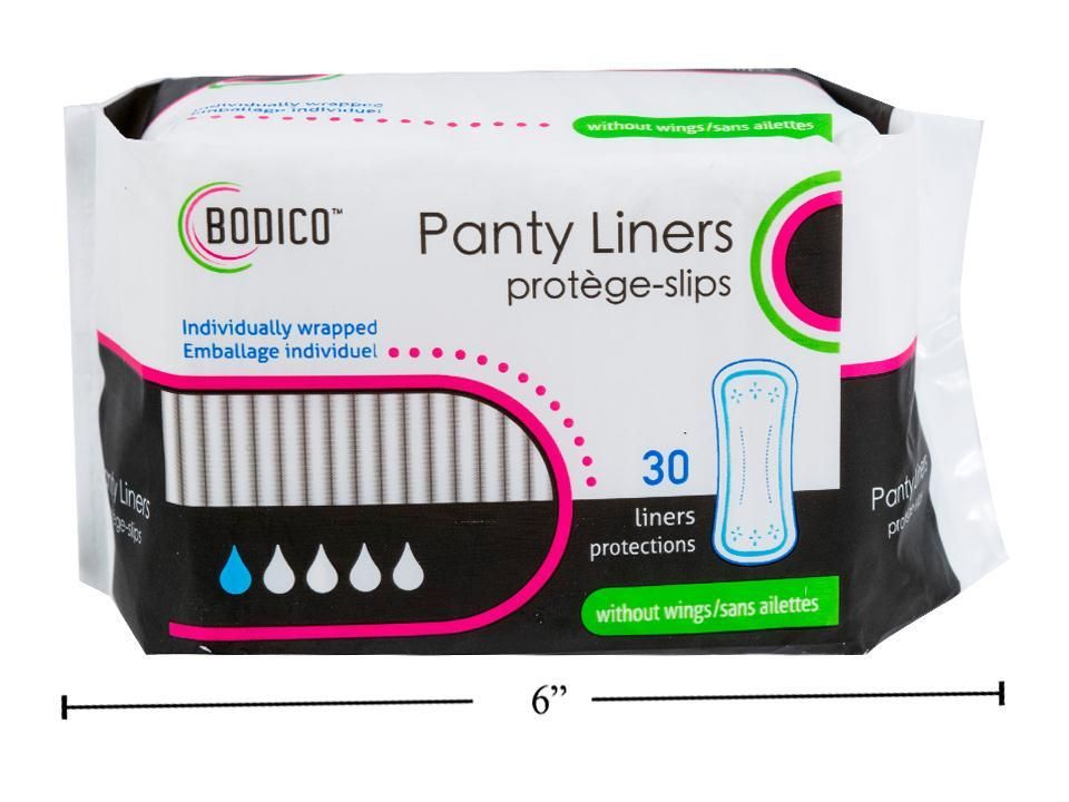 SERVIETTES HYGIÉNIQUE PROTEGE-SLIPS SANS AILETTES PQT 30 (L3-7)