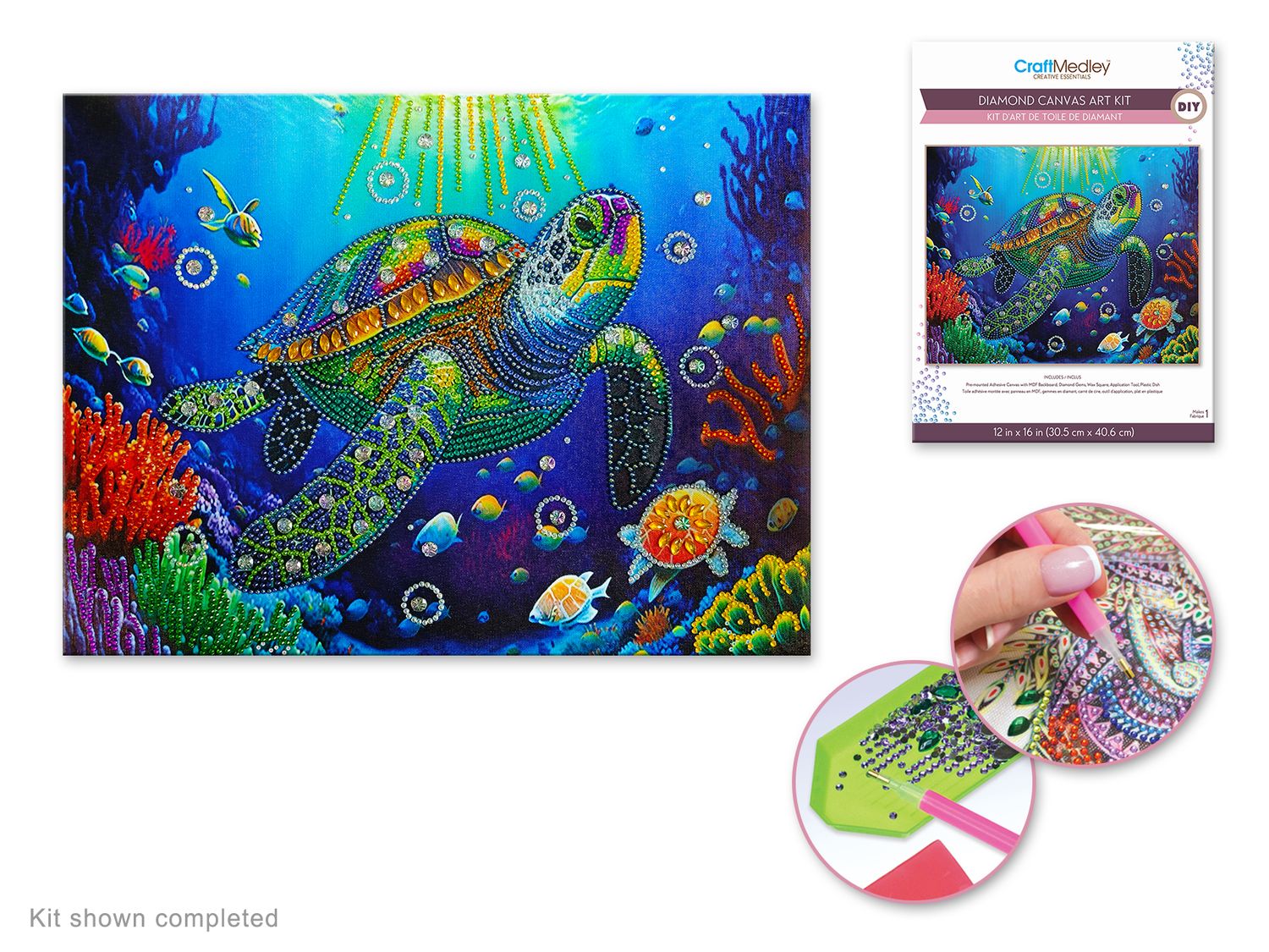 DIAMONT PAINTING 12 X16'' TORTUE(B5-1)