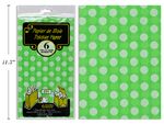 PAPIER DE SOIE PQT 6 VERT PICOT BLANC (D5-2)