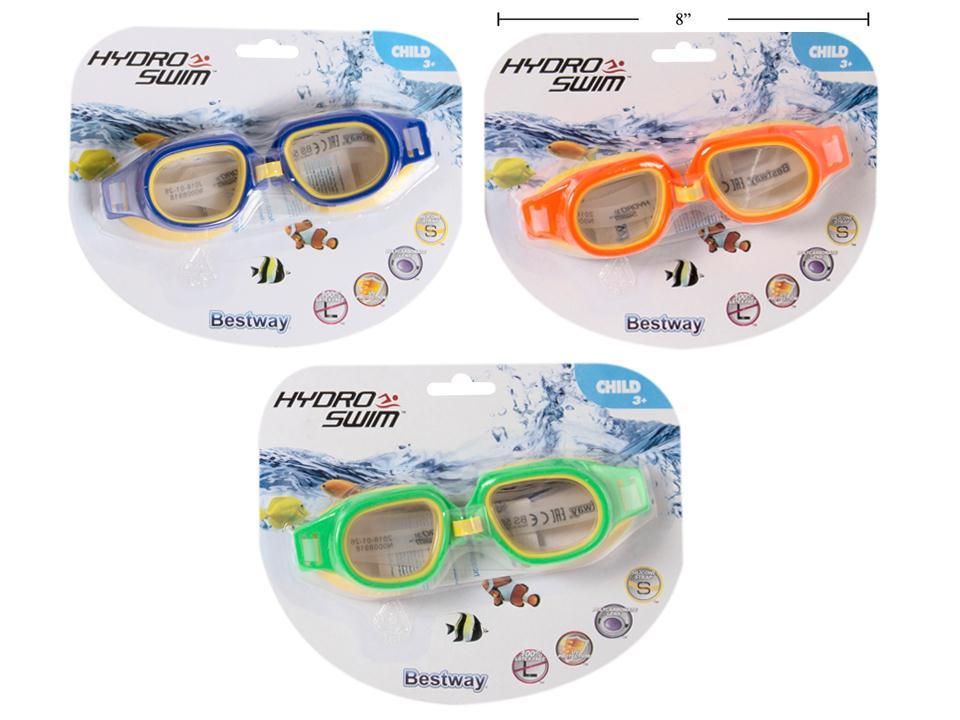 LUNETTE DE NAGE SPORT POUR ENFANT 3+ 3 COULEURS ASST. (ETE) #(E1-1)