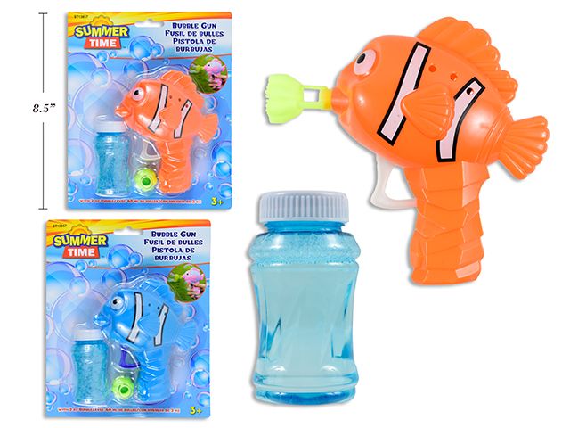 FUSIL A BULLES POISSON 6,25" AVEC 2OZ DE LIQUIDE (ETE)#