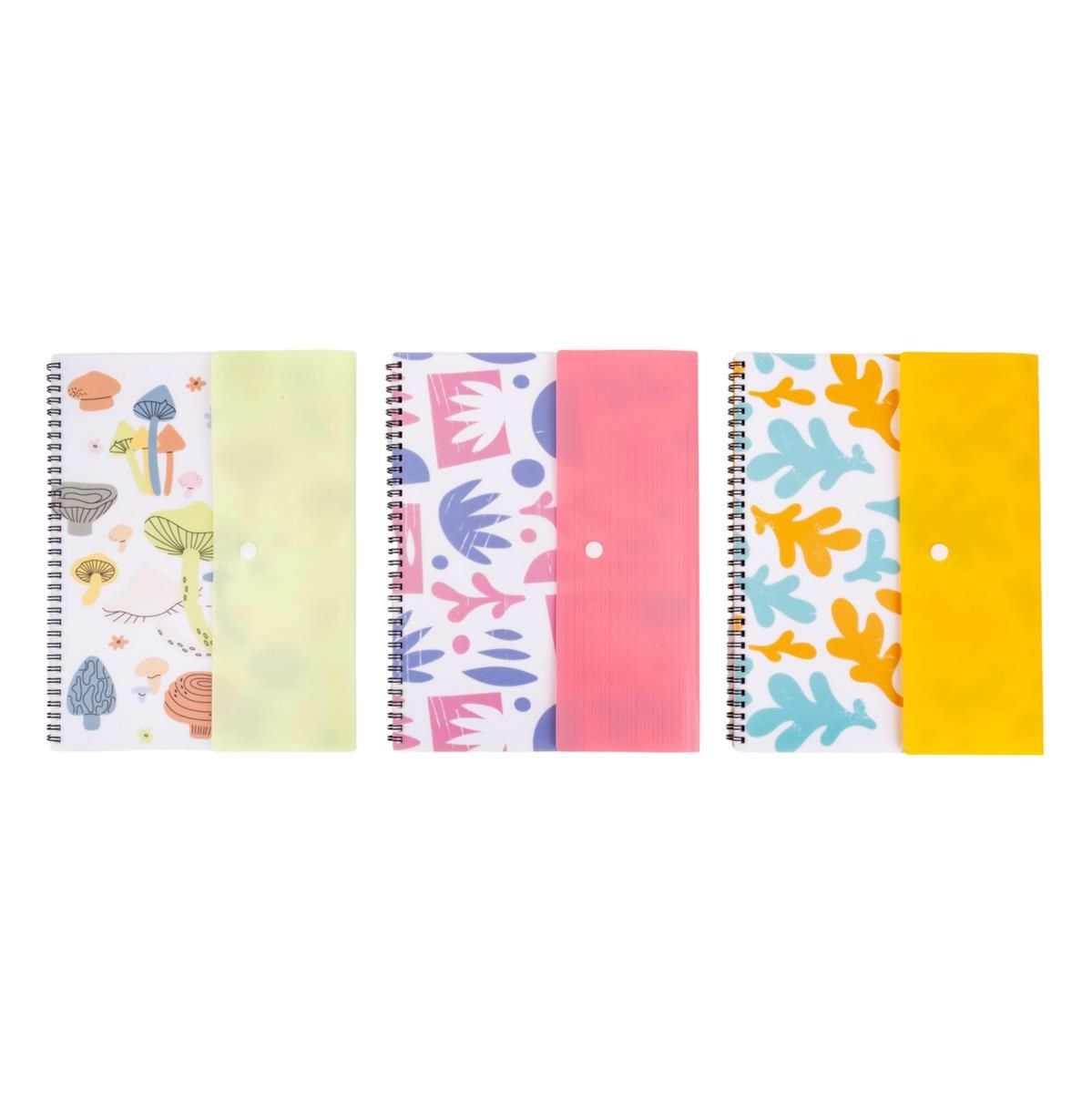 CAHIER DE NOTE RIGIDE SPIRALE 8.25X11.5 3 COUL(K1-9)