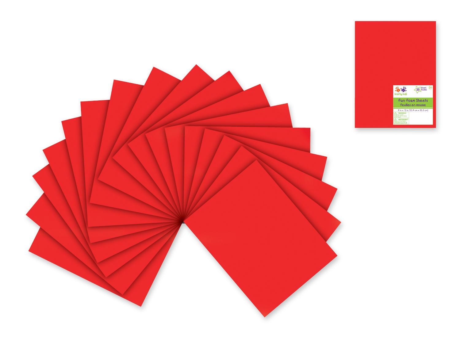 FEUILLES EN MOUSSE ROUGE (j1-8)