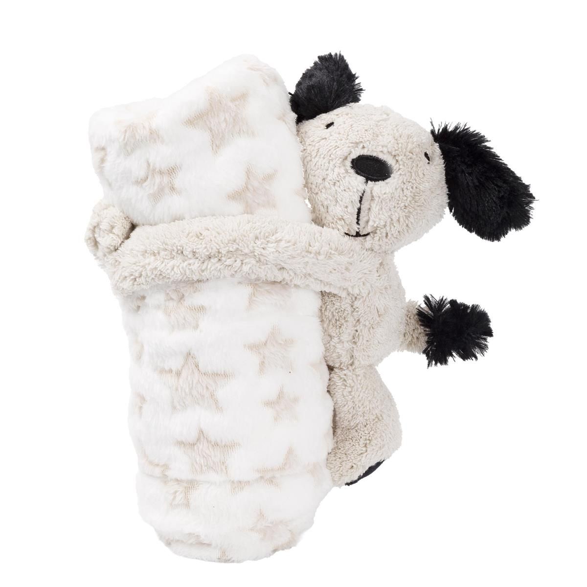 PELUCHE ET COUVERTURE CHIEN POUR BÉBÉ(A7-6)(DIS)