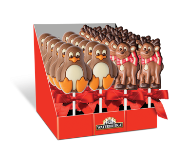 SUCON CHOCOLAT PINGOUIN ET RENNE - PRÉSENTOIR DE 36MCX (XM)