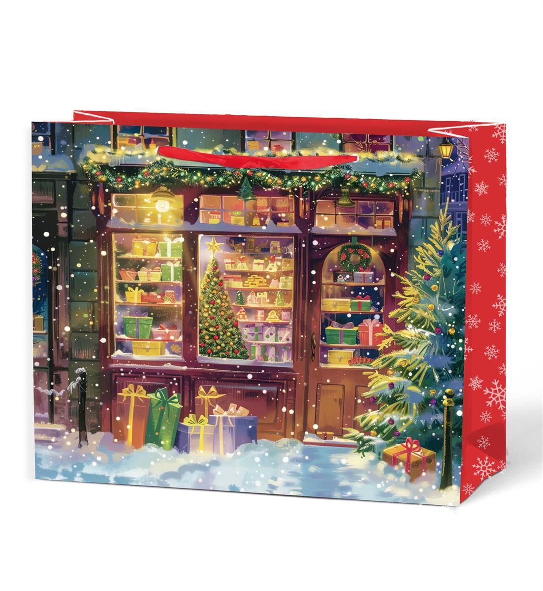 SAC CADEAU MAGASIN DE NOEL - LARGE HORIZONTAL (XM)