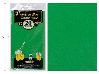 PAPIER DE SOIE VERT 20 FEUILLE 20X20 (D5-4)