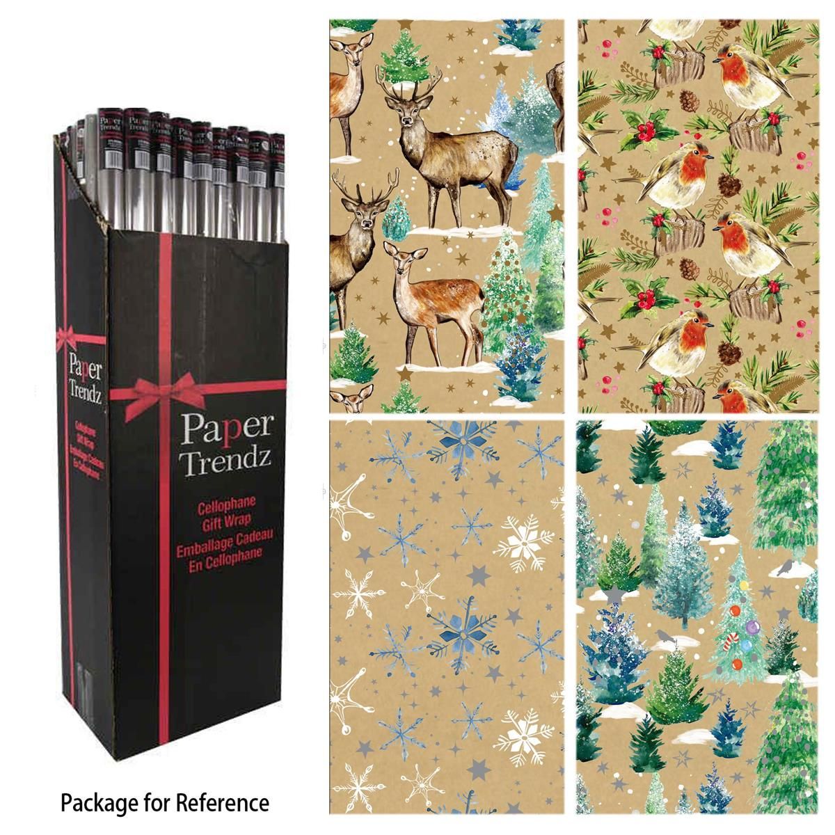 PAPIER D'EMBALLAGE ROULEAU - 30X72 - PRÉSENTOIR DE 24MCX (XM)