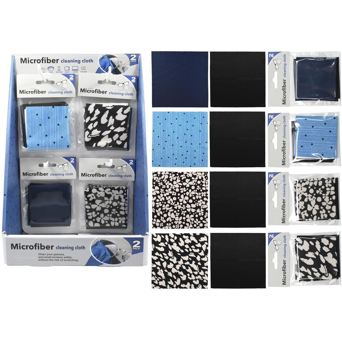 LINGETTE NETTOYANTE MICROFIBRE2/PQ 4 ASST (E3-6)