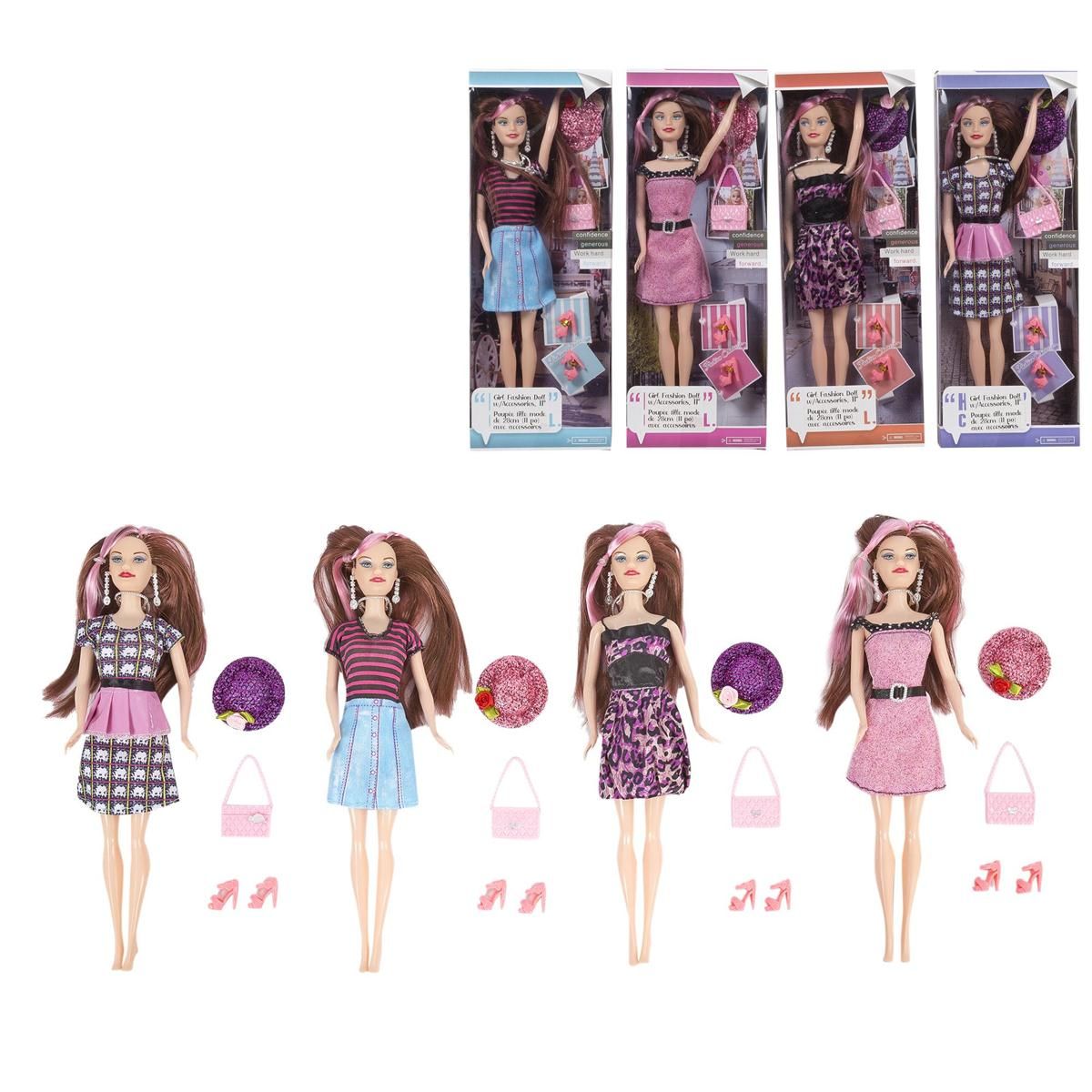 POUPÉÉ STYLE BARBIE AVEC ACCS 4 ASST (RW)