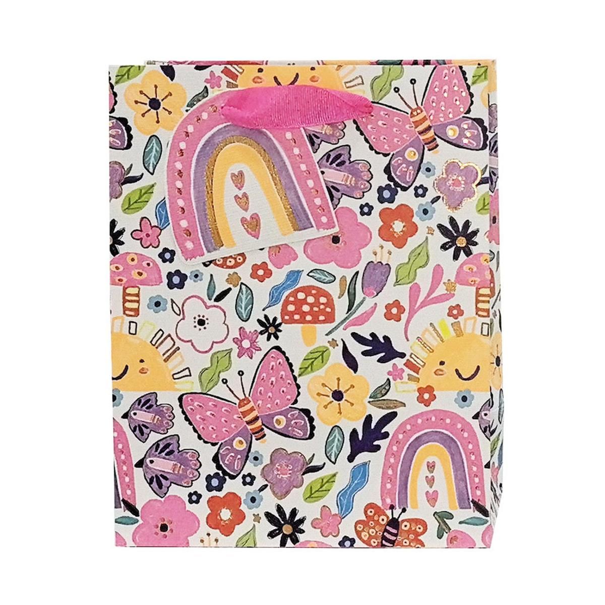 SAC CADEAU JOYEUX ROSE LARGE (C3-1)