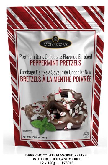 MCGREGORS BRETZEL MENTHE POIVRE ENROBE CHOC NOIR 160GR (XM)