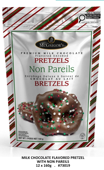 MCGREGORS BRETZELS ENROBE DE CHOCO LAIT ET BONBONS 160GR (XM)