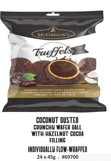 TRUFFELS BOULE GAUFRETTE NOISETTE CACAO 57GR (XM)