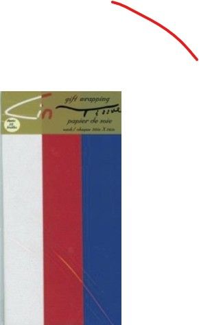 PAPIER DE SOIE PQT DE 10 FEUILLES BLEU BLANC ROUGE (D4-5)