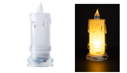 LUMIÈRE LED SANS FLAMME-GRANDE 4.2'' AVEC BASE ET BATTERIE (M4-2) (PREB XM)