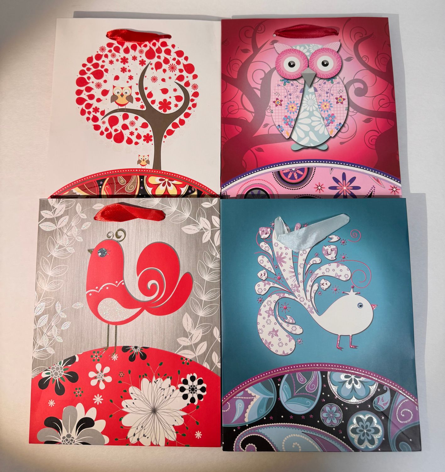 SAC CADAEAU  JUMBO  HIBOU  OISEAU (D3- 8)