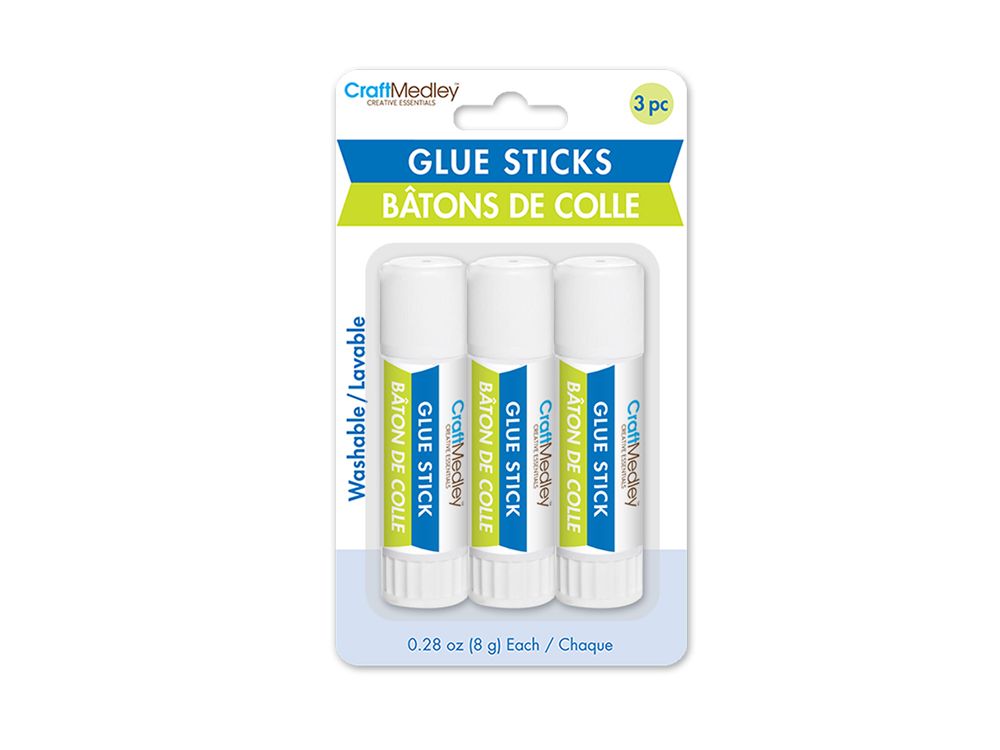 COLLE EN BÂTON 8 GR PQT/3 LAVABLE (I2-1)