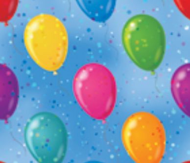 ROULEAU PAPIER BALLON BLEU (N1-1)