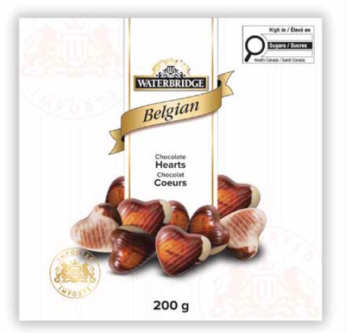 CHOCOLAT COEURS BELGE 200 GR (SV)
