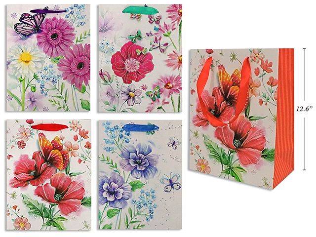 SAC CADEAU FLORAL ASST LARGE (PQ)