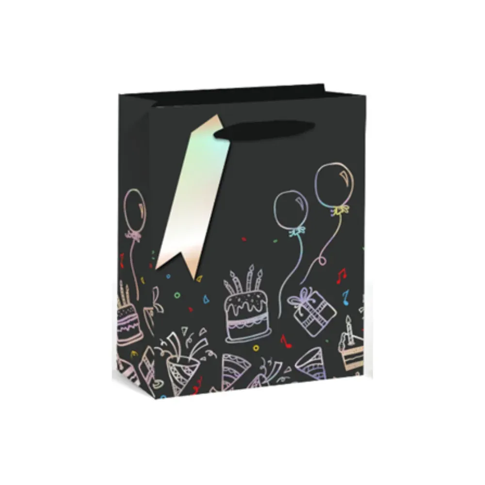 SAC CADEAU LARGE GATEAU NOIR(DE-3)