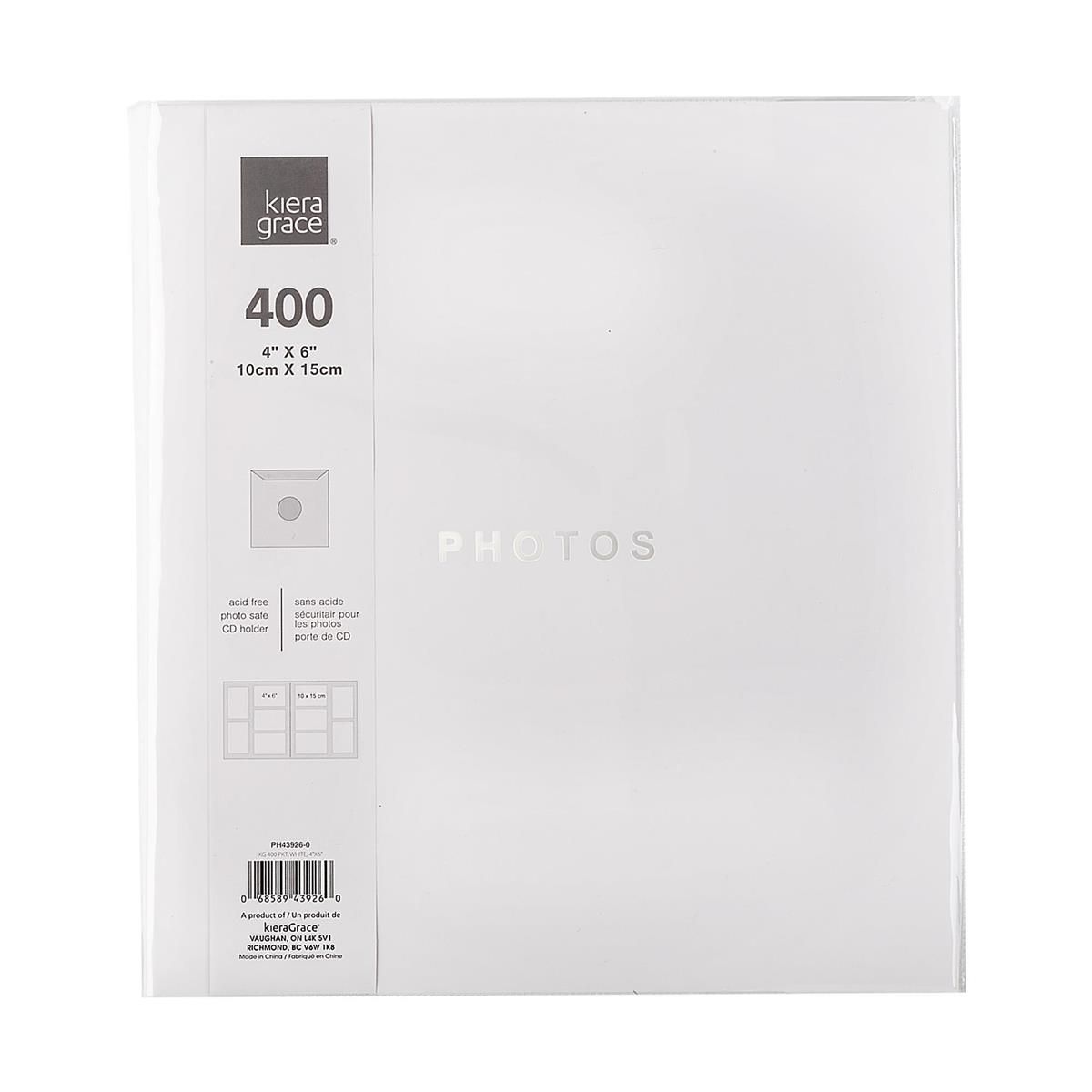 ALBUM PHOTOS 4X6 BLANC 400 POCHETTE(M5-2)