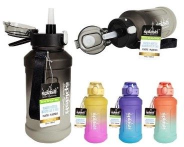 BOUTEILLE DE PLASTIQUE AVEC PAILLE ET POIGNÉE 43.3OZ (ETE)