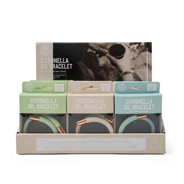 BRACELET ANTI MOUSTIQUES BUNHOUSE - PRESENTOIR DE 24MCX