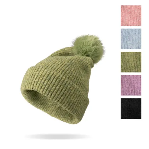 TUQUE A POMPOM MAILLE POUDRE ULTRA DOUX BRITT'S KNITS - ASST.20MCX