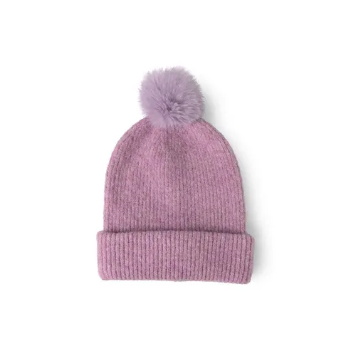 TUQUE A POMPOM MAILLE POUDRE ULTRA DOUX BRITT'S KNITS - MAUVE