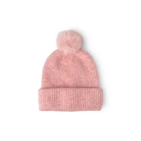 TUQUE A POMPOM MAILLE POUDRE ULTRA DOUX BRITT'S KNITS - ROSE