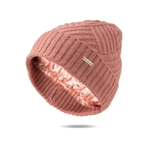 BONNET DOUBLÉ DE SATIN BRITT'S KNITS - ROSE