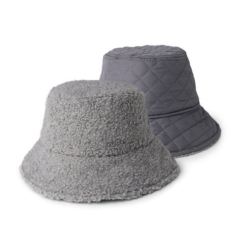 CHAPEAU SEAU REVERSIBLE SHERPA BRITT'S KNITS - GRIS