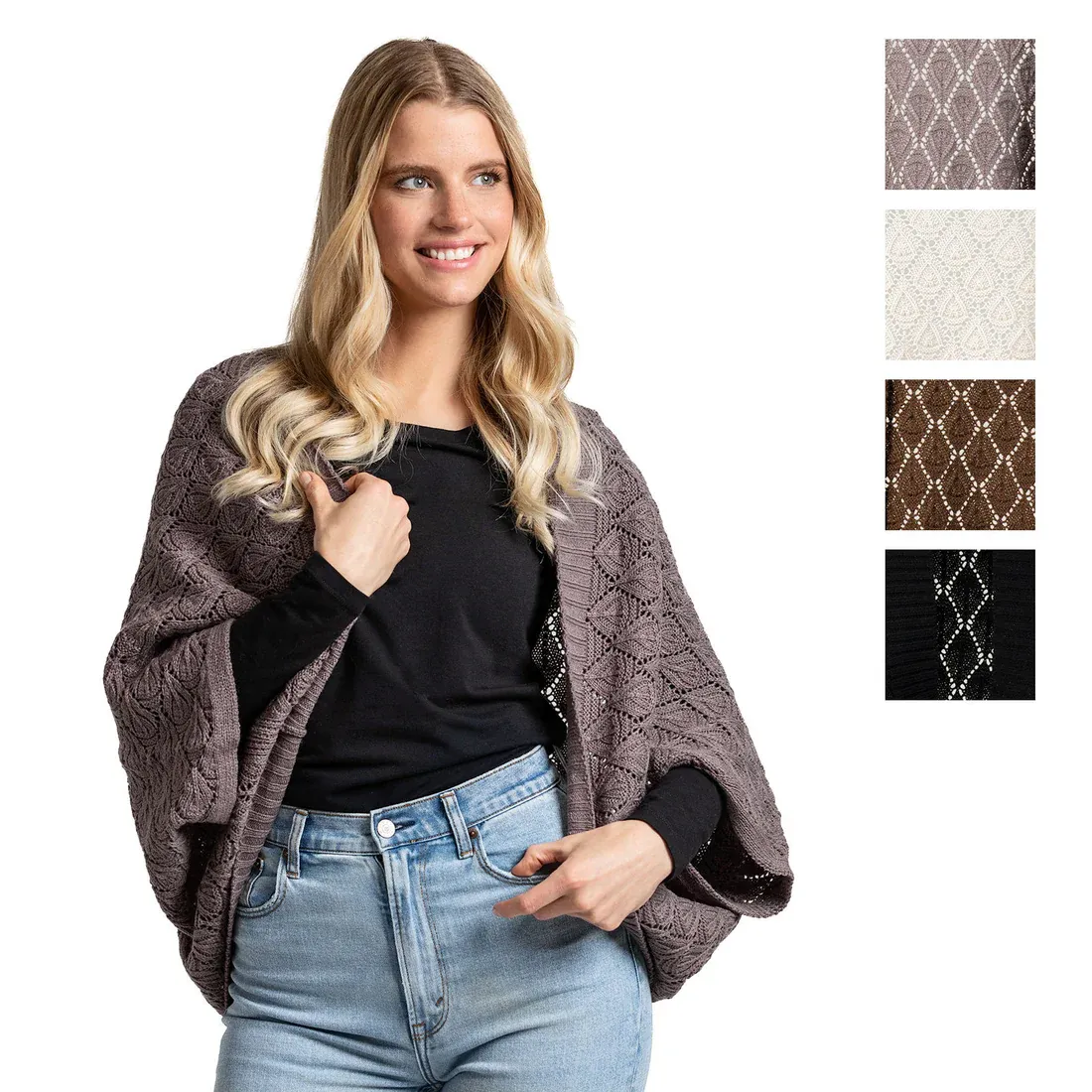 PONCHO CONVERTIBLE EN TRICOT BRITT'S KNITS - ASST.24MCX
