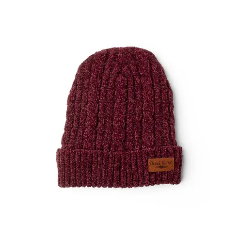 TUQUE EN CHENILLE ULTRA DOUCE 2.0 BRITT'S KNITS - VIN