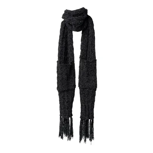 FOUALRD A POCHE EN CHENILLE ULTRA DOUX BRITT'S KNITS - NOIR