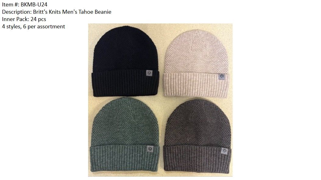 BONNET POUR HOMME TAHOE BRITT'S KNITS - ASST.24MCX