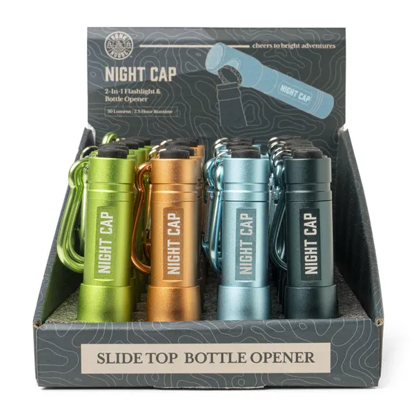 LAMPE TORCHE ET DECAPSULEUR 2 EN 1 BUNKHOUSE - PRESENTOIR DE 24MCX